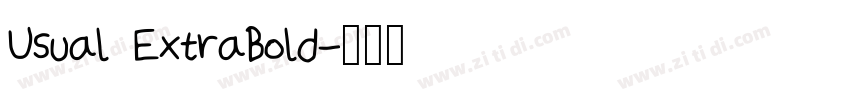 Usual ExtraBold字体转换